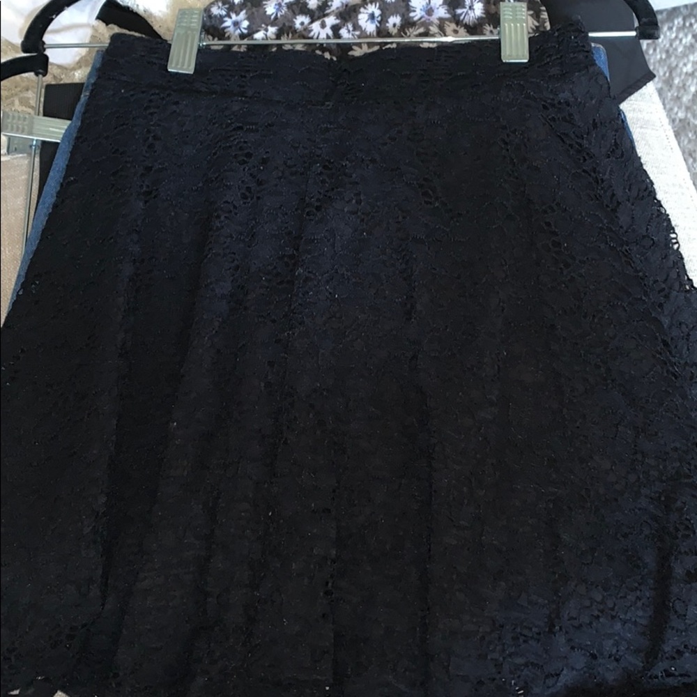 Black lace skirt